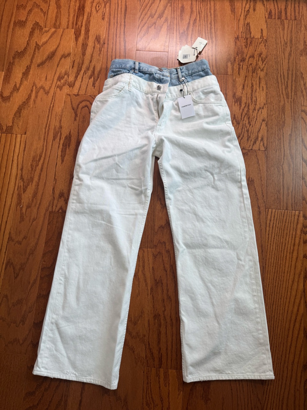 Sandro womens Straight double waist White Jeans